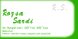 rozsa sardi business card